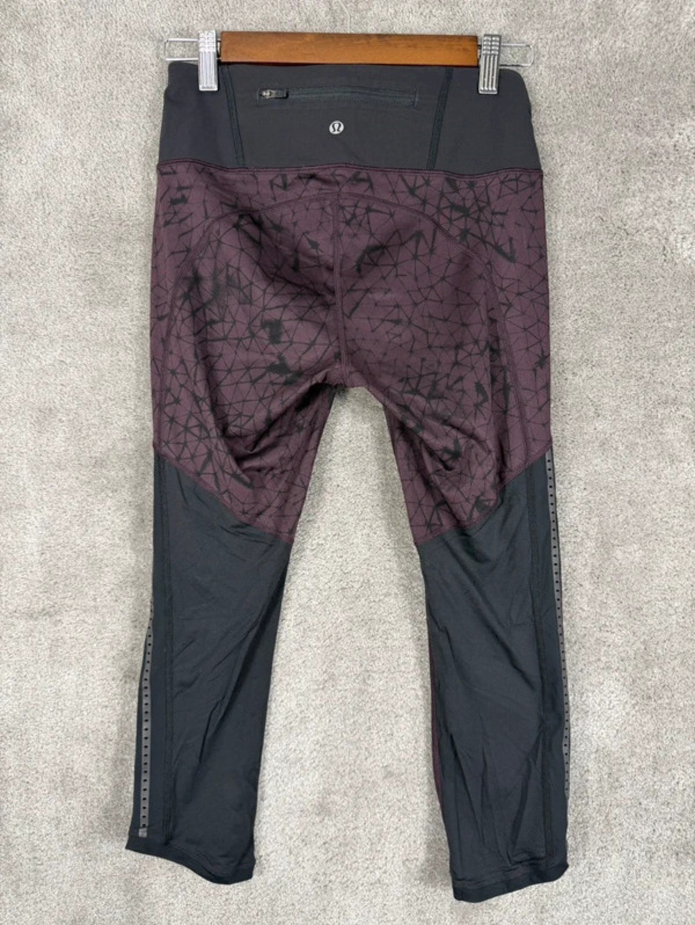 Lululemon Inspire Tight II mesh Star Crushed Black Cherry Size 6 Leggings